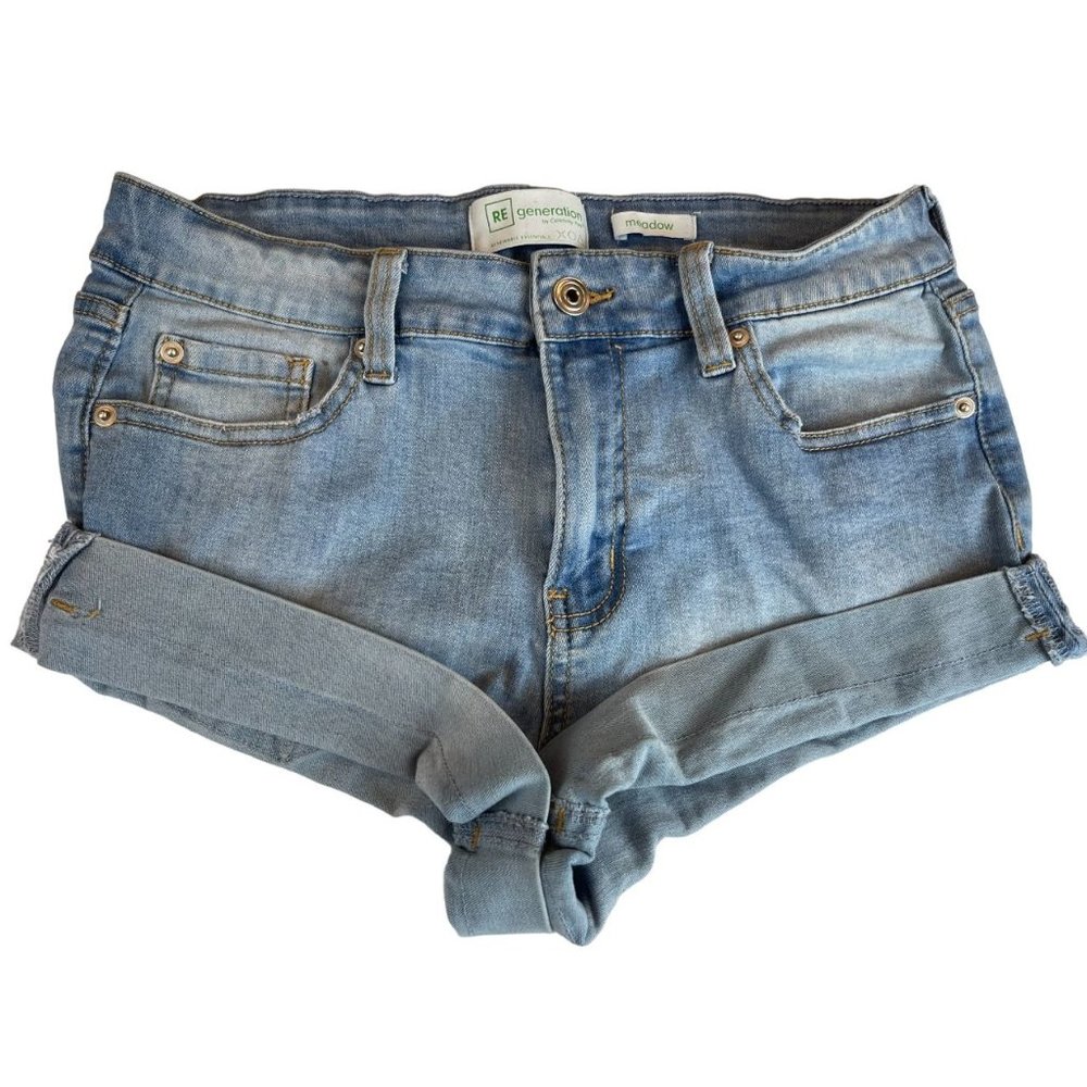 Generation Womens Meadow Shorts Stretch Renewable Essentials Blue Size 28